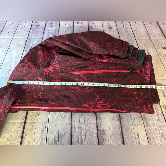 Athleta Twin Tip Ski Jacket in Port Wine Snow Scroll Ski Snowboard Jacket Size M - Picture 16 of 16